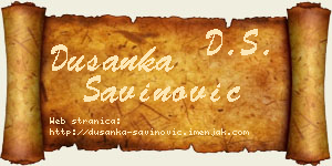 Dušanka Savinović vizit kartica